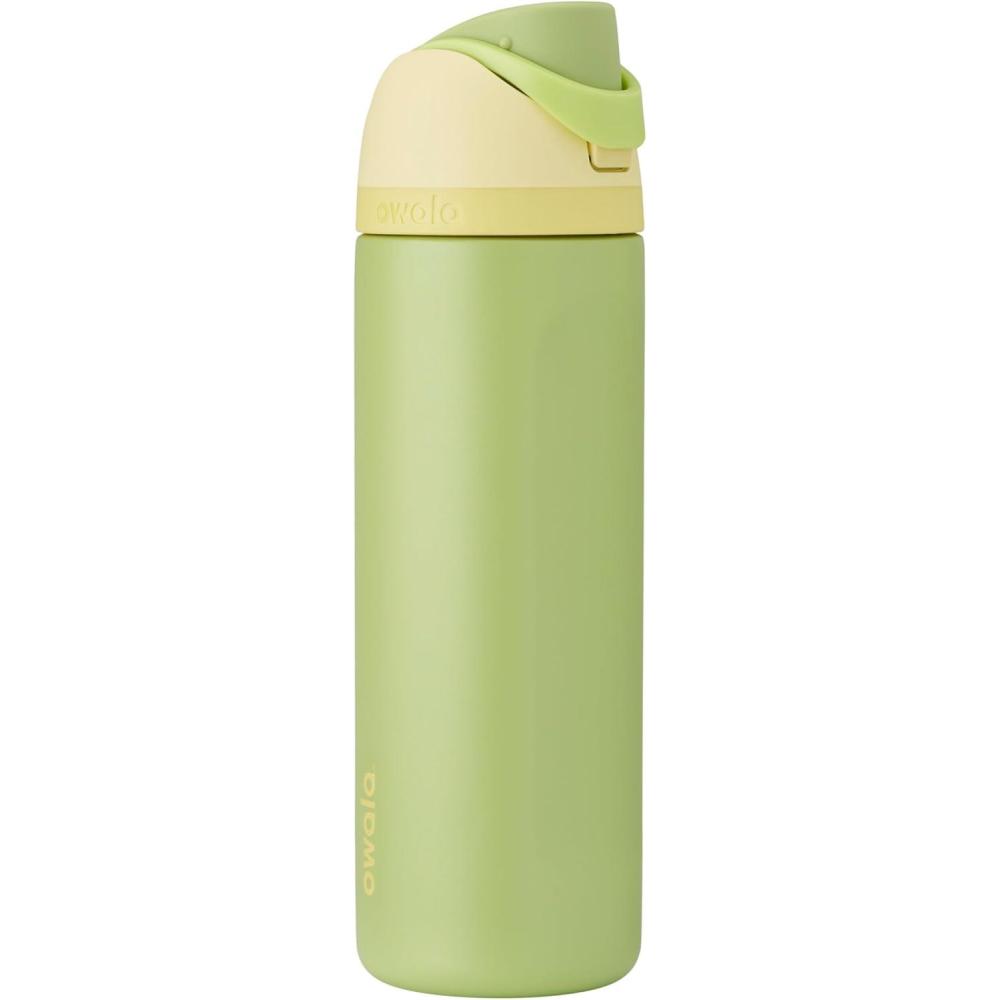 imageOwala Harry Potter FreeSip Insulated Stainless Steel Water Bottle with Straw BPAFree Sports Water Bottle Great for Travel 24 oz HufflepuffTiana