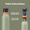 imageOwala FreeSip Twist Insulated Stainless Steel Water Bottle with Straw for Sports and Travel BPAFree 18oz MintWhite Iced BreezeCamo Cool