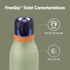 imageOwala FreeSip Twist Insulated Stainless Steel Water Bottle with Straw for Sports and Travel BPAFree 18oz MintWhite Iced BreezeCamo Cool