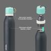 imageOwala FreeSip Twist Insulated Stainless Steel Water Bottle with Straw for Sports and Travel BPAFree 18oz MintWhite Iced BreezeFoggy Tide