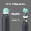 imageOwala FreeSip Twist Insulated Stainless Steel Water Bottle with Straw for Sports and Travel BPAFree 18oz MintWhite Iced BreezeFoggy Tide