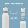 imageOwala FreeSip Twist Insulated Stainless Steel Water Bottle with Straw for Sports and Travel BPAFree 18oz MintWhite Iced BreezeIced Breeze