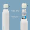 imageOwala FreeSip Twist Insulated Stainless Steel Water Bottle with Straw for Sports and Travel BPAFree 18oz MintWhite Iced BreezeIced Breeze