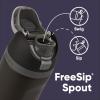 imageOwala Harry Potter FreeSip Insulated Stainless Steel Water Bottle with Straw BPAFree Sports Water Bottle Great for Travel 24 oz HufflepuffBlack Panther