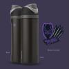 imageOwala Harry Potter FreeSip Insulated Stainless Steel Water Bottle with Straw BPAFree Sports Water Bottle Great for Travel 24 oz HufflepuffBlack Panther