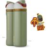 imageOwala Harry Potter FreeSip Insulated Stainless Steel Water Bottle with Straw BPAFree Sports Water Bottle Great for Travel 24 oz HufflepuffBoba Fett