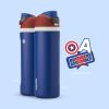 imageOwala Harry Potter FreeSip Insulated Stainless Steel Water Bottle with Straw BPAFree Sports Water Bottle Great for Travel 24 oz HufflepuffCaptain America