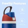 imageOwala Harry Potter FreeSip Insulated Stainless Steel Water Bottle with Straw BPAFree Sports Water Bottle Great for Travel 24 oz HufflepuffCaptain America