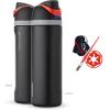 imageOwala Harry Potter FreeSip Insulated Stainless Steel Water Bottle with Straw BPAFree Sports Water Bottle Great for Travel 24 oz HufflepuffDarth Vader