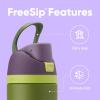 imageOwala Harry Potter FreeSip Insulated Stainless Steel Water Bottle with Straw BPAFree Sports Water Bottle Great for Travel 24 oz HufflepuffHulk