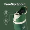 imageOwala Harry Potter FreeSip Insulated Stainless Steel Water Bottle with Straw BPAFree Sports Water Bottle Great for Travel 24 oz HufflepuffSlytherin