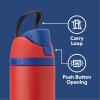 imageOwala Harry Potter FreeSip Insulated Stainless Steel Water Bottle with Straw BPAFree Sports Water Bottle Great for Travel 24 oz HufflepuffSpiderman