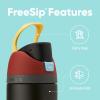imageOwala Harry Potter FreeSip Insulated Stainless Steel Water Bottle with Straw BPAFree Sports Water Bottle Great for Travel 24 oz HufflepuffThor