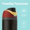 imageOwala Harry Potter FreeSip Insulated Stainless Steel Water Bottle with Straw BPAFree Sports Water Bottle Great for Travel 24 oz HufflepuffThor