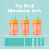 imageOwala Kids BPAFree Plastic Tumbler with Spill Resistant Flexible Straw Easy to Clean Kids Water Bottle Great for Travel Dishwasher Safe 15 Oz Orange and Peach WatermelonWatermelon
