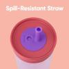 imageOwala Kids BPAFree Plastic Tumbler with Spill Resistant Flexible Straw Easy to Clean Kids Water Bottle Great for Travel Dishwasher Safe 15 Oz Orange and Peach WatermelonLilac Rocket