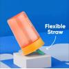 imageOwala Kids BPAFree Plastic Tumbler with Spill Resistant Flexible Straw Easy to Clean Kids Water Bottle Great for Travel Dishwasher Safe 15 Oz Orange and Peach WatermelonWatermelon