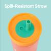 imageOwala Kids BPAFree Plastic Tumbler with Spill Resistant Flexible Straw Easy to Clean Kids Water Bottle Great for Travel Dishwasher Safe 15 Oz Orange and Peach WatermelonWatermelon