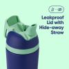 imageOwala Kids Flip Insulated StainlessSteel Water Bottle with Straw and Locking Lid 14Ounce OrangeBlue Blue CitrusBlue  Teal
