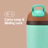 imageOwala Kids Flip Insulated StainlessSteel Water Bottle with Straw and Locking Lid 14Ounce OrangeBlue Blue CitrusBrown  Teal