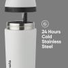 imageOwala Kids Flip Insulated StainlessSteel Water Bottle with Straw and Locking Lid 14Ounce OrangeBlue Blue CitrusGrey  Black