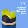 imageOwala Kids Flip Insulated StainlessSteel Water Bottle with Straw and Locking Lid 14Ounce OrangeBlue Blue CitrusNavy  Blue