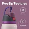 imageOwala Kids Flip Insulated StainlessSteel Water Bottle with Straw and Locking Lid 14Ounce OrangeBlue Blue CitrusOrange  Blue