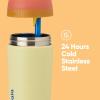 imageOwala Kids Flip Insulated StainlessSteel Water Bottle with Straw and Locking Lid 14Ounce OrangeBlue Blue CitrusOrange  Yellow