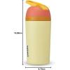 imageOwala Kids Flip Insulated StainlessSteel Water Bottle with Straw and Locking Lid 14Ounce OrangeBlue Blue CitrusOrange  Yellow