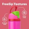 imageOwala Kids FreeSip Insulated Stainless Steel Water Bottle with Straw for Sports Travel and School BPAFree Sports Water Bottle 16 oz Mint ChocolateAll the Berries