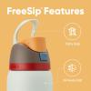 imageOwala Kids FreeSip Insulated Stainless Steel Water Bottle with Straw for Sports Travel and School BPAFree Sports Water Bottle 16 oz Mint ChocolateBoneyard