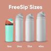 imageOwala Kids FreeSip Insulated Stainless Steel Water Bottle with Straw for Sports Travel and School BPAFree Sports Water Bottle 16 oz Mint ChocolateFoggy Tide