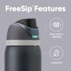 imageOwala Kids FreeSip Insulated Stainless Steel Water Bottle with Straw for Sports Travel and School BPAFree Sports Water Bottle 16 oz Mint ChocolateFoggy Tide