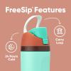 imageOwala Kids FreeSip Insulated Stainless Steel Water Bottle with Straw for Sports Travel and School BPAFree Sports Water Bottle 16 oz Mint ChocolateMint Chocolate