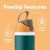 imageOwala Kids FreeSip Insulated Stainless Steel Water Bottle with Straw for Sports Travel and School BPAFree Sports Water Bottle 16 oz Mint ChocolateShy Marshmallow