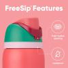 imageOwala Kids FreeSip Insulated Stainless Steel Water Bottle with Straw for Sports Travel and School BPAFree Sports Water Bottle 16 oz Mint ChocolateStrawberry Field