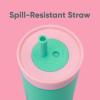 imageOwala Kids Insulation Stainless Steel Tumbler with Spill Resistant Flexible Straw Easy to Clean Kids Water Bottle Great for Travel Dishwasher Safe 12 Oz Peach and Yellow PicnicPink  Teal