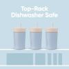 imageOwala Kids Insulation Stainless Steel Tumbler with Spill Resistant Flexible Straw Easy to Clean Kids Water Bottle Great for Travel Dishwasher Safe 12 Oz Peach and Yellow PicnicTan and Blue