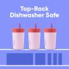 imageOwala Kids Insulation Stainless Steel Tumbler with Spill Resistant Flexible Straw Easy to Clean Kids Water Bottle Great for Travel Dishwasher Safe 12 Oz Peach and Yellow PicnicNavy  Blue