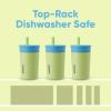 imageOwala Kids Insulation Stainless Steel Tumbler with Spill Resistant Flexible Straw Easy to Clean Kids Water Bottle Great for Travel Dishwasher Safe 12 Oz Peach and Yellow PicnicBlue and Light Green