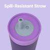 imageOwala Kids Insulation Stainless Steel Tumbler with Spill Resistant Flexible Straw Easy to Clean Kids Water Bottle Great for Travel Dishwasher Safe 12 Oz Peach and Yellow PicnicPurple