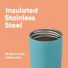 imageOwala SmoothSip Slider Insulated Stainless Steel Coffee Tumbler Reusable Iced Coffee Cup Hot Coffee Travel Mug BPA Free 12 oz GreyBlue Beachy BreezeBeachy Breeze