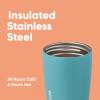 imageOwala SmoothSip Slider Insulated Stainless Steel Coffee Tumbler Reusable Iced Coffee Cup Hot Coffee Travel Mug BPA Free 12 oz GreyBlue Beachy BreezeBeachy Breeze