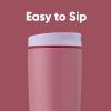 imageOwala SmoothSip Slider Insulated Stainless Steel Coffee Tumbler Reusable Iced Coffee Cup Hot Coffee Travel Mug BPA Free 12 oz GreyBlue Beachy BreezeCrochet Queen
