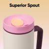 imageOwala SmoothSip Slider Insulated Stainless Steel Coffee Tumbler Reusable Iced Coffee Cup Hot Coffee Travel Mug BPA Free 12 oz GreyBlue Beachy BreezeDaybreak
