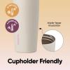 imageOwala SmoothSip Slider Insulated Stainless Steel Coffee Tumbler Reusable Iced Coffee Cup Hot Coffee Travel Mug BPA Free 12 oz GreyBlue Beachy BreezeDaybreak