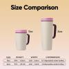 imageOwala SmoothSip Slider Insulated Stainless Steel Coffee Tumbler Reusable Iced Coffee Cup Hot Coffee Travel Mug BPA Free 12 oz GreyBlue Beachy BreezeDaybreak