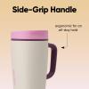 imageOwala SmoothSip Slider Insulated Stainless Steel Coffee Tumbler Reusable Iced Coffee Cup Hot Coffee Travel Mug BPA Free 12 oz GreyBlue Beachy BreezeDaybreak