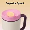 imageOwala SmoothSip Slider Insulated Stainless Steel Coffee Tumbler Reusable Iced Coffee Cup Hot Coffee Travel Mug BPA Free 12 oz GreyBlue Beachy BreezeDaybreak
