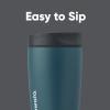 imageOwala SmoothSip Slider Insulated Stainless Steel Coffee Tumbler Reusable Iced Coffee Cup Hot Coffee Travel Mug BPA Free 12 oz GreyBlue Beachy BreezeHigh Dive
